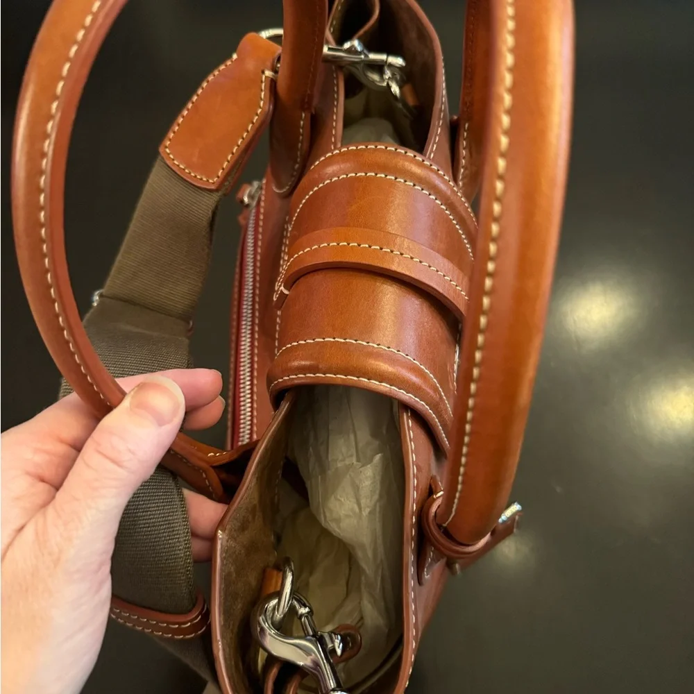 Dooney & Bourke Cognac Brown Leather Satchel